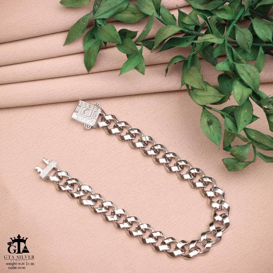 دستبند نقره زنانه طرح کارتیه کد 22180 — تصویر ۳