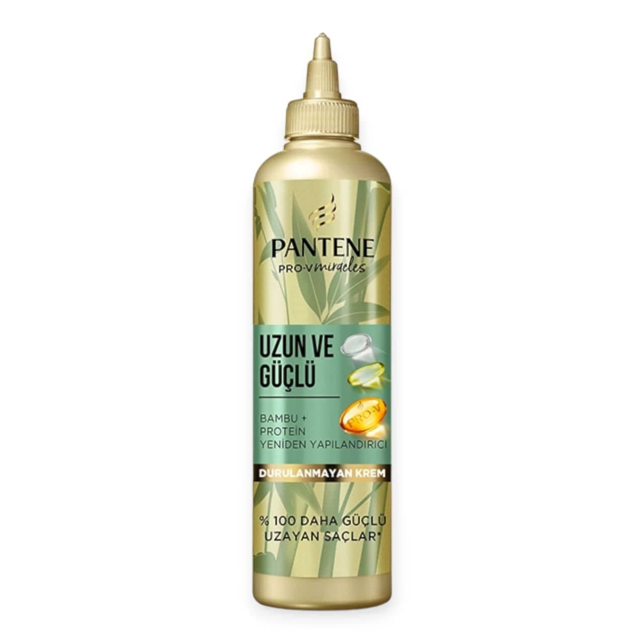 ماسک موی موشکی پنتنPANTENE مدل سبز بعد حمام حاوی پروتئین و بامبو مخصوص موهای بلند حجم 270 میلی لیتر