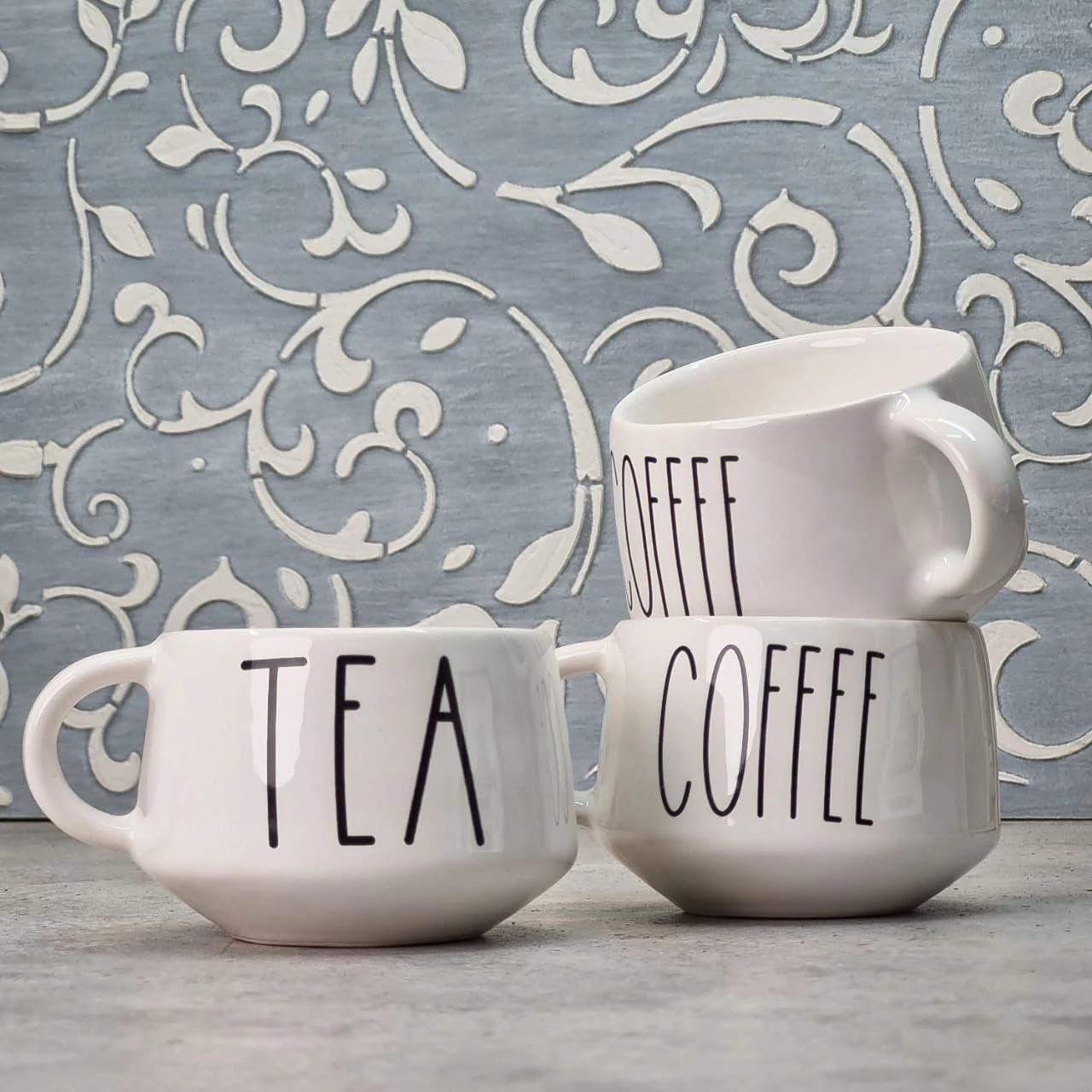 فنجان سرامیکی تکست مخروطی coffee