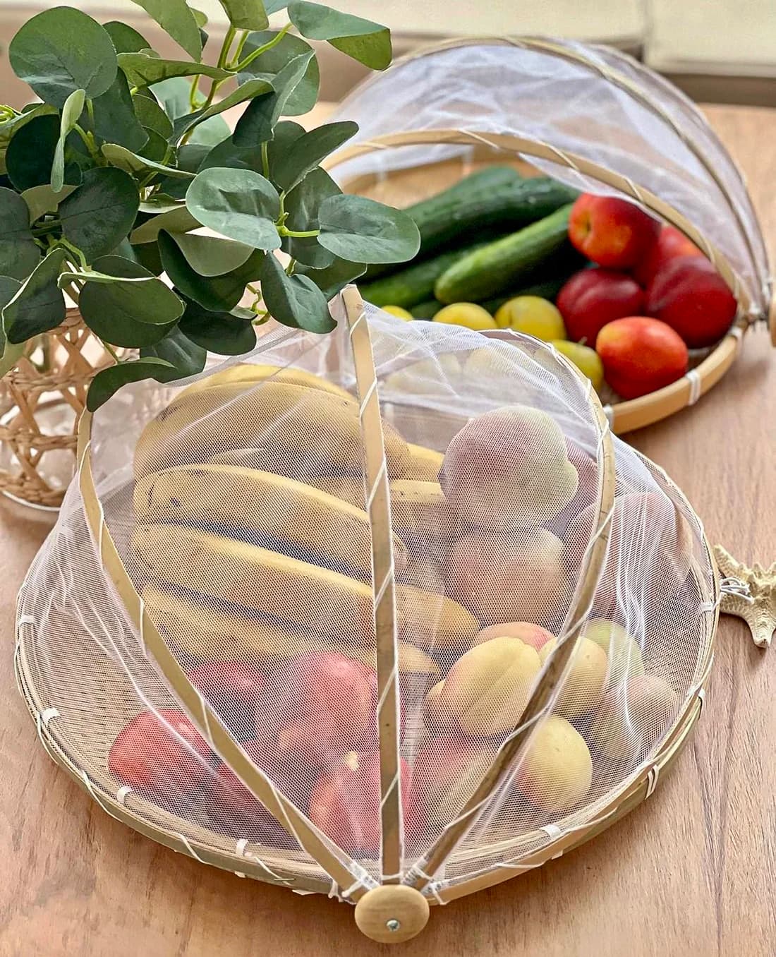 سینی و سبد حصیری توری تاشو وارداتی — تصویر ۳