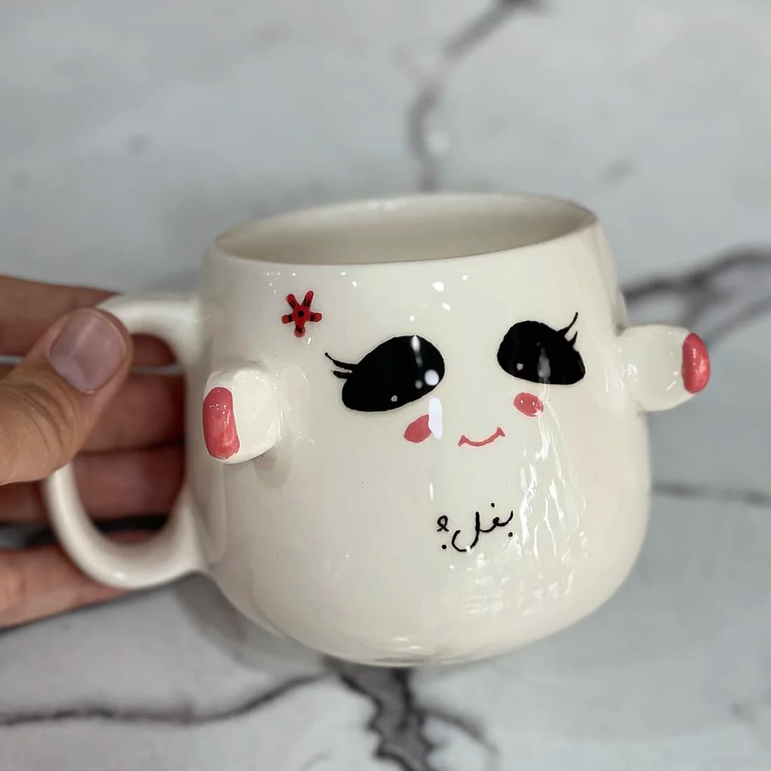 ماگ سرامیکی تکست طرح بغل — تصویر ۲
