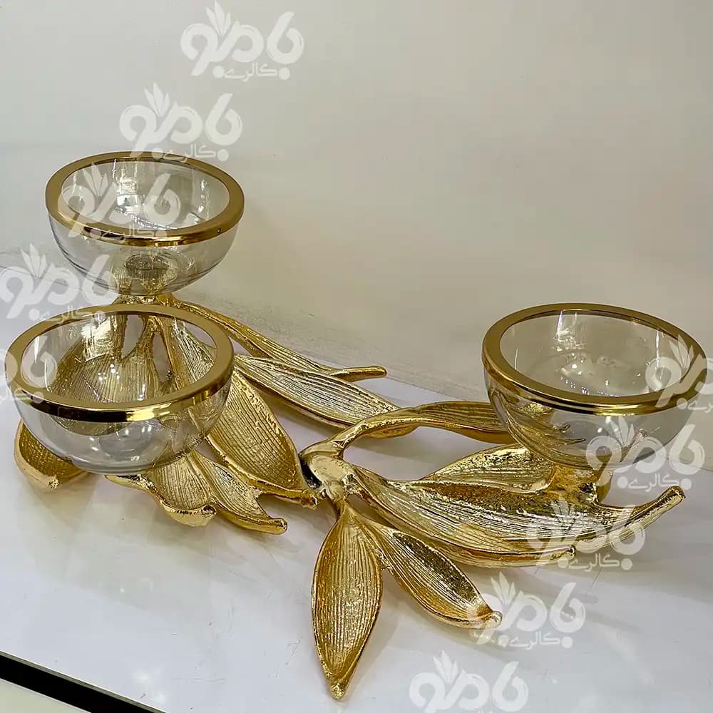 سرویس پذیرایی 5تکه طرح برگ بابلور 750/33 — تصویر ۲