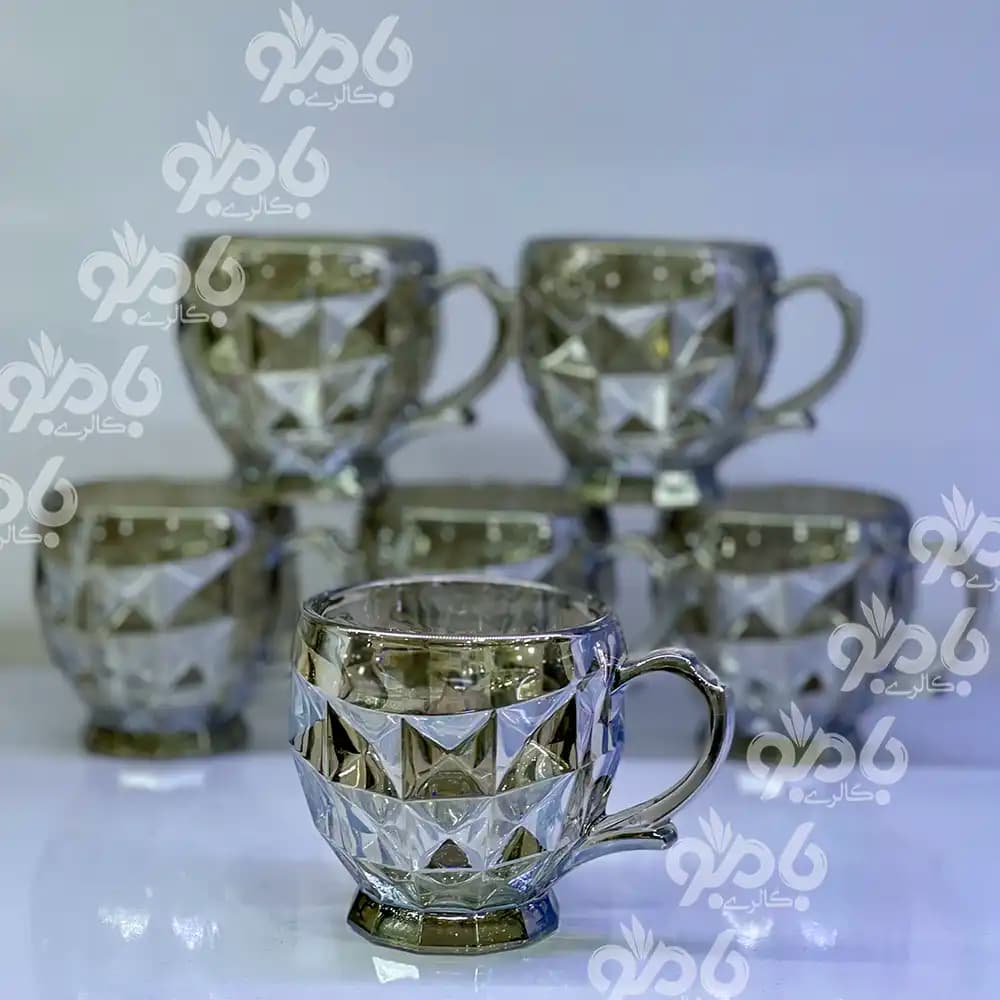 فنجان شیشه ای اکومارین شامپاین