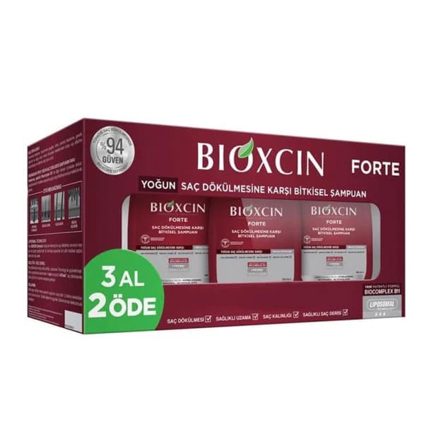 پک 3 عددی شامپو بیوکسین فورت BIOXCIN FORTRE‌ حجم 300 میل