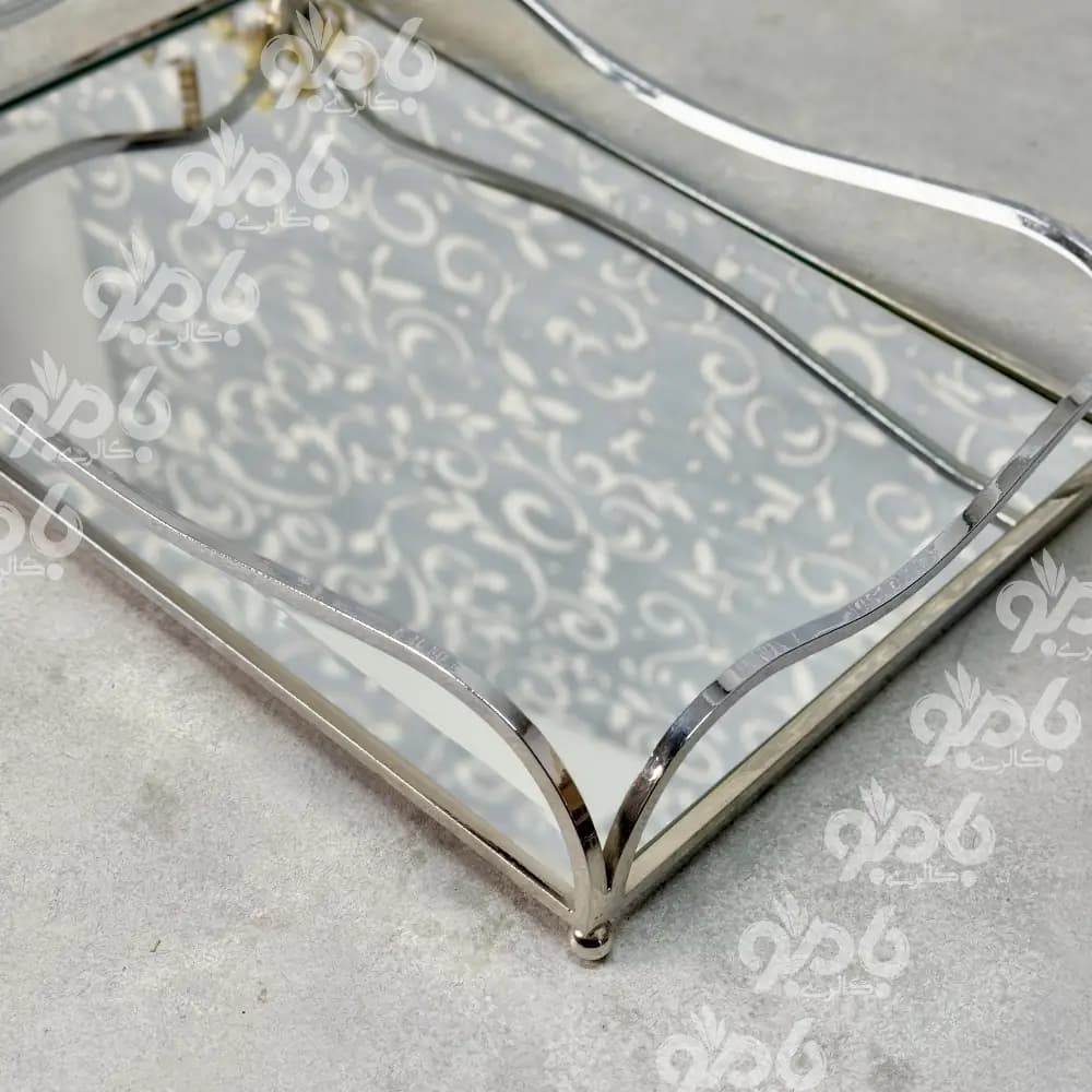 سینی آینه ای فلزی لبخند بزرگ — تصویر ۶