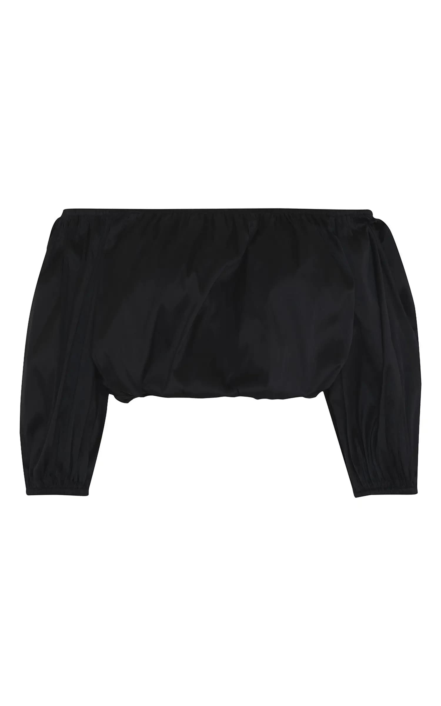 تاپ کراپ زنانه آف شولدر آستین پفی مشکی Roman کد Y2613049 — تصویر ۶
