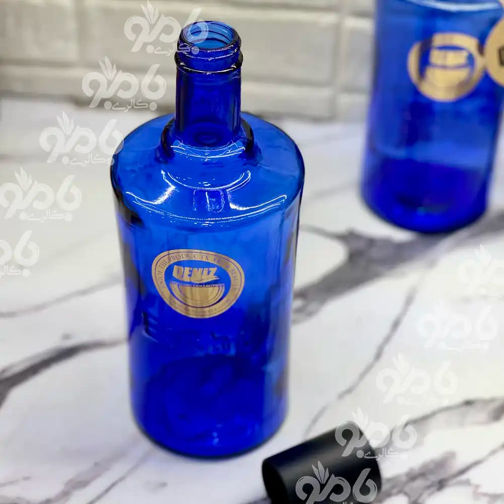 بطری شیشه ای دنیز ایت Eight آبی 2809 — تصویر ۳