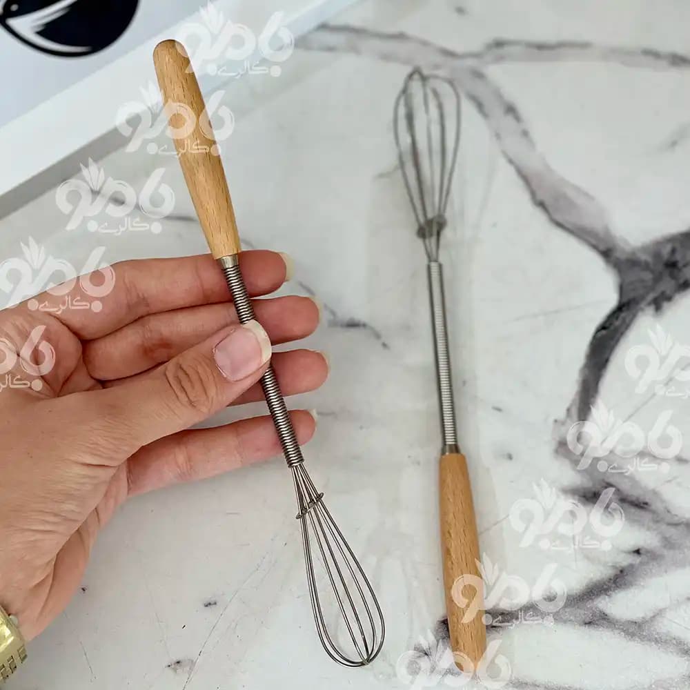 همزن کافی چوبی مینی کوچک B24 سیلور
