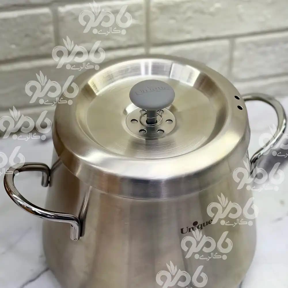 کتری و قوری استیل 4 لیتر یونیک 7203 — تصویر ۳