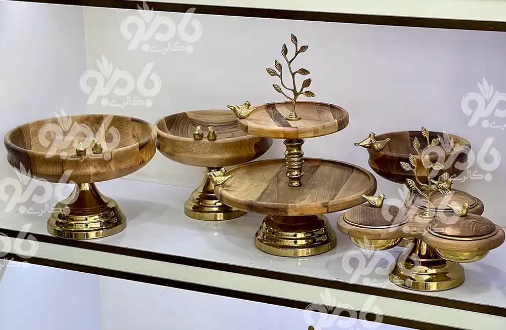 سرویس پذیرایی 5تکه چوبی گنجشک 780/81