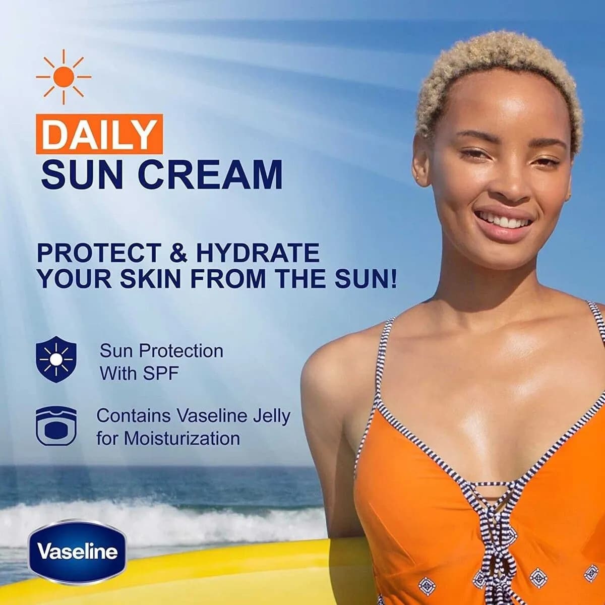 ضدآفتاب آبرسان و مرطوب کننده وازلین مدل Daily Sun SPF 50(50 میل) — تصویر ۴