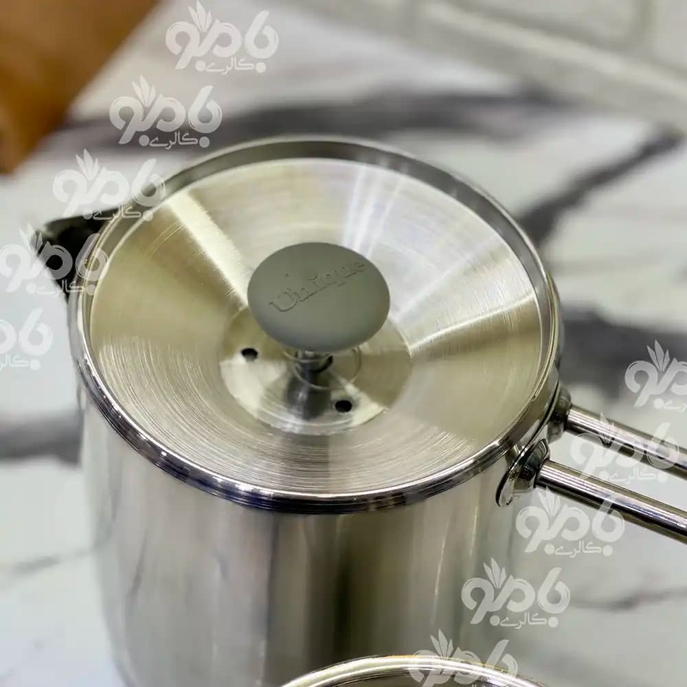 ست کتری و قوری استیل 2 لیتر یونیک 7264 — تصویر ۳