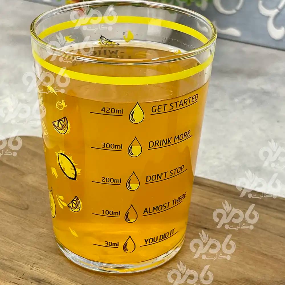 لیوان شیشه ای میوه ای ترک گلدار — تصویر ۴