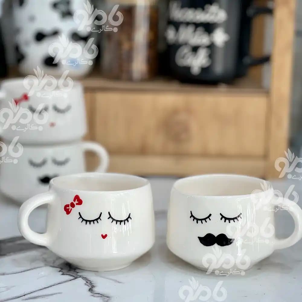 فنجان سرامیکی مخروطی کاپلی آقا و خانم