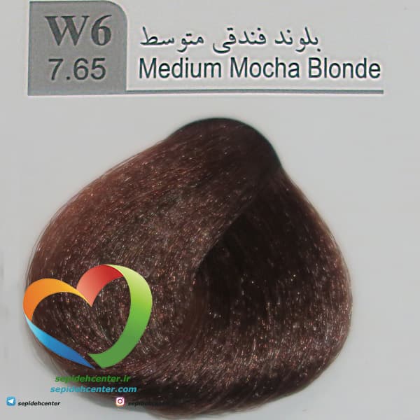 رنگ موی لاکچری دوپیر مدل W6 (7.65) بلوند فندقی متوسط 100 میل | Dupier Hair Color