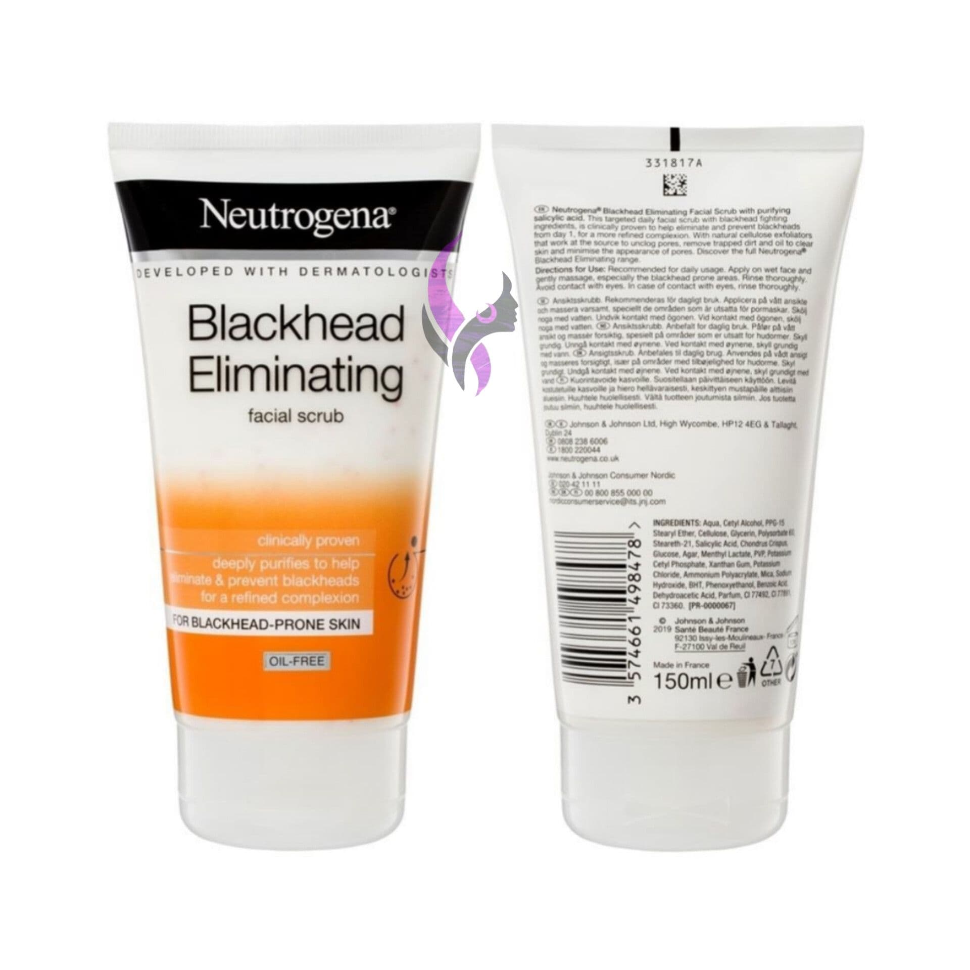 اسکراب ضدجوش سرسیاه نوتروژینا Blackhead Eliminating حجم 150 میلی لیتر
