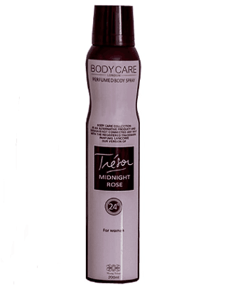 بادی کر اسپری بدن زنانه ترزور میدنایت رز (Body Care Tresor Midnight Rose Body Spray 200 ml)
