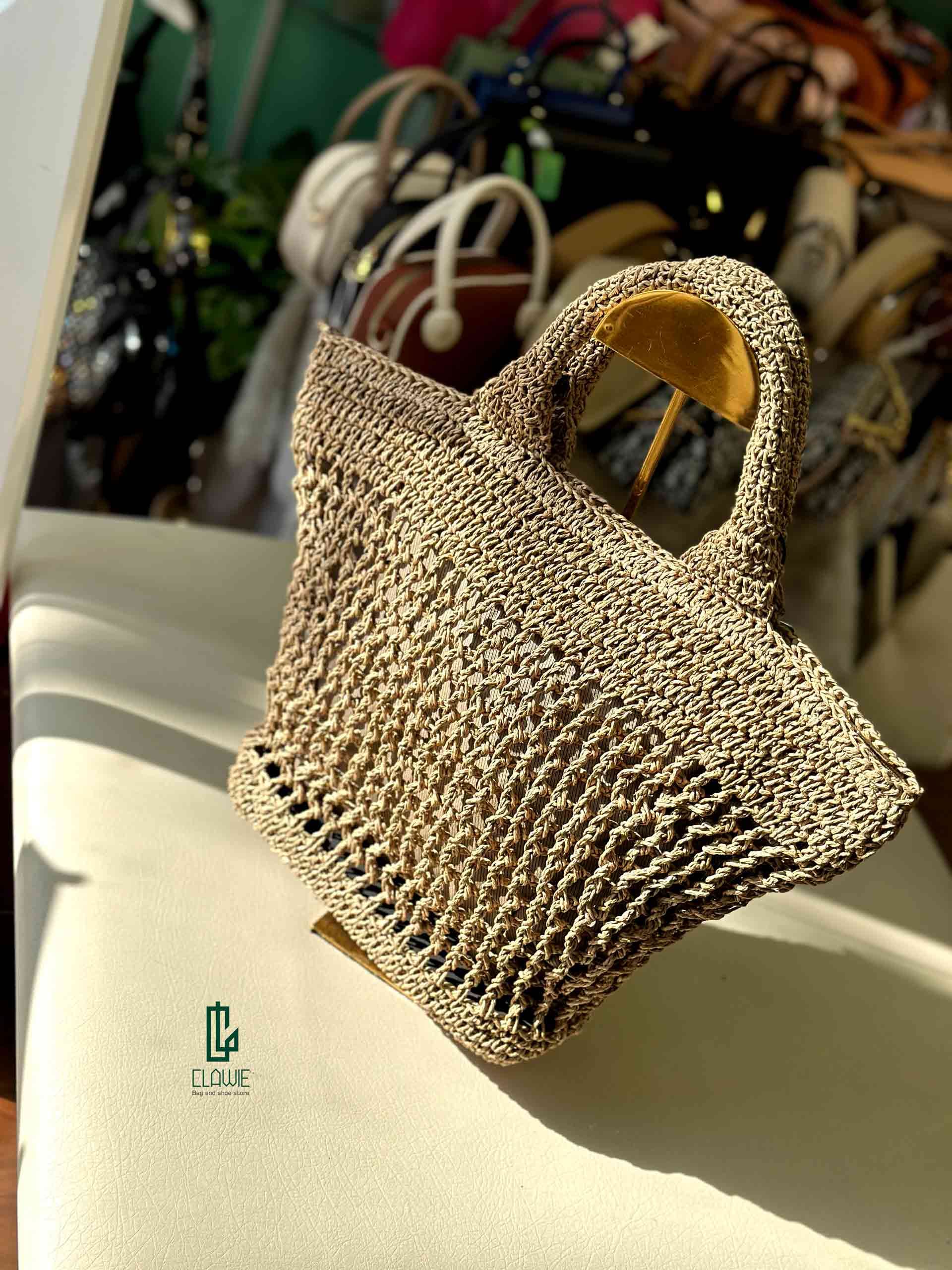 👝 کیف وارداتی رافیا : Summer texture — تصویر ۵