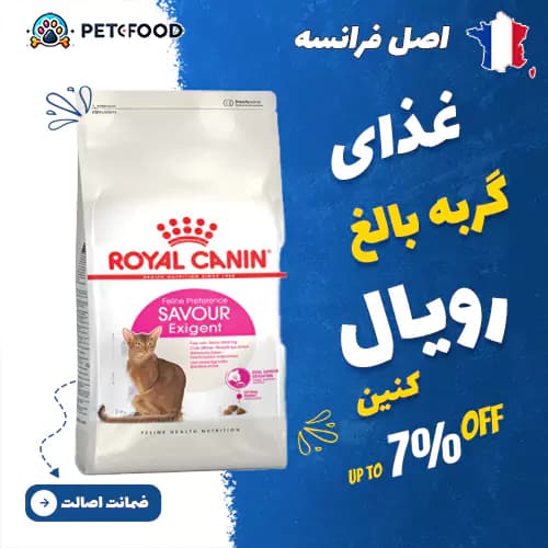 غذای خشک گربه رویال کنین Savour Exigent ( یک کیلوگرم) (بدغذا حساس به مزه) (فله ای)