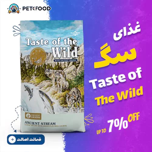 غذای خشک سگ Taste of the Wild Ancient Stream (سالمون دودی با غلات باستانی)