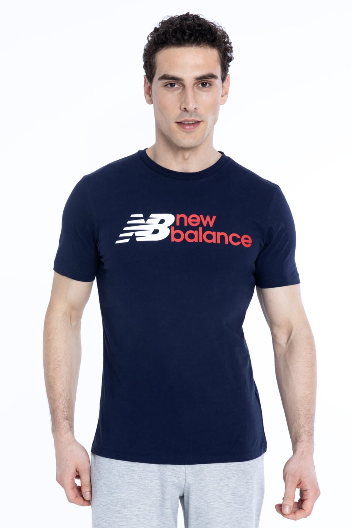 تی شرت نیو بالانس مردانه آبی سرمه ای Regular/رگولار | New Balance TYC63B3A00E696F9EE0563D01 TR