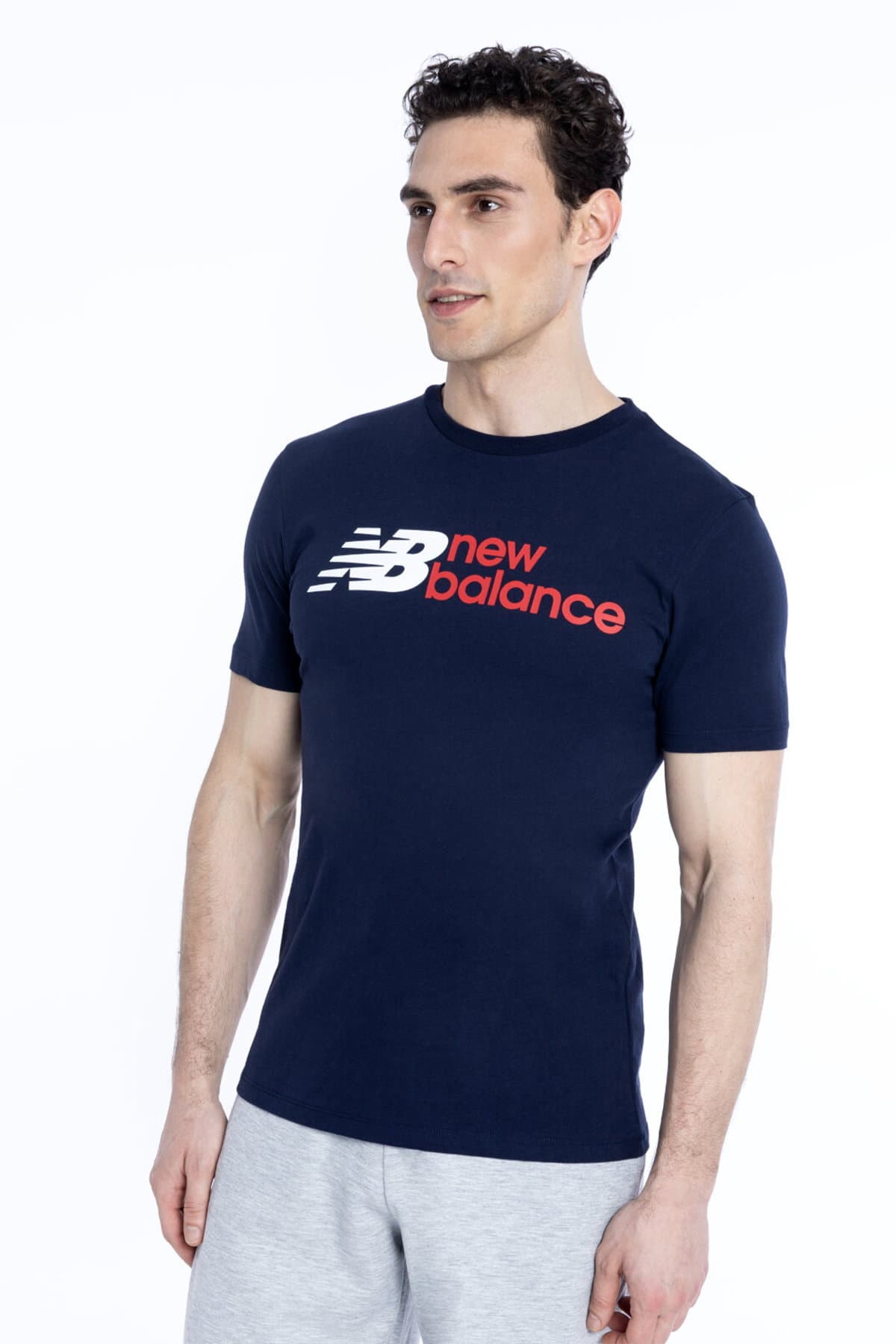 تی شرت نیو بالانس مردانه آبی سرمه ای Regular/رگولار | New Balance TYC63B3A00E696F9EE0563D01 TR — تصویر ۲