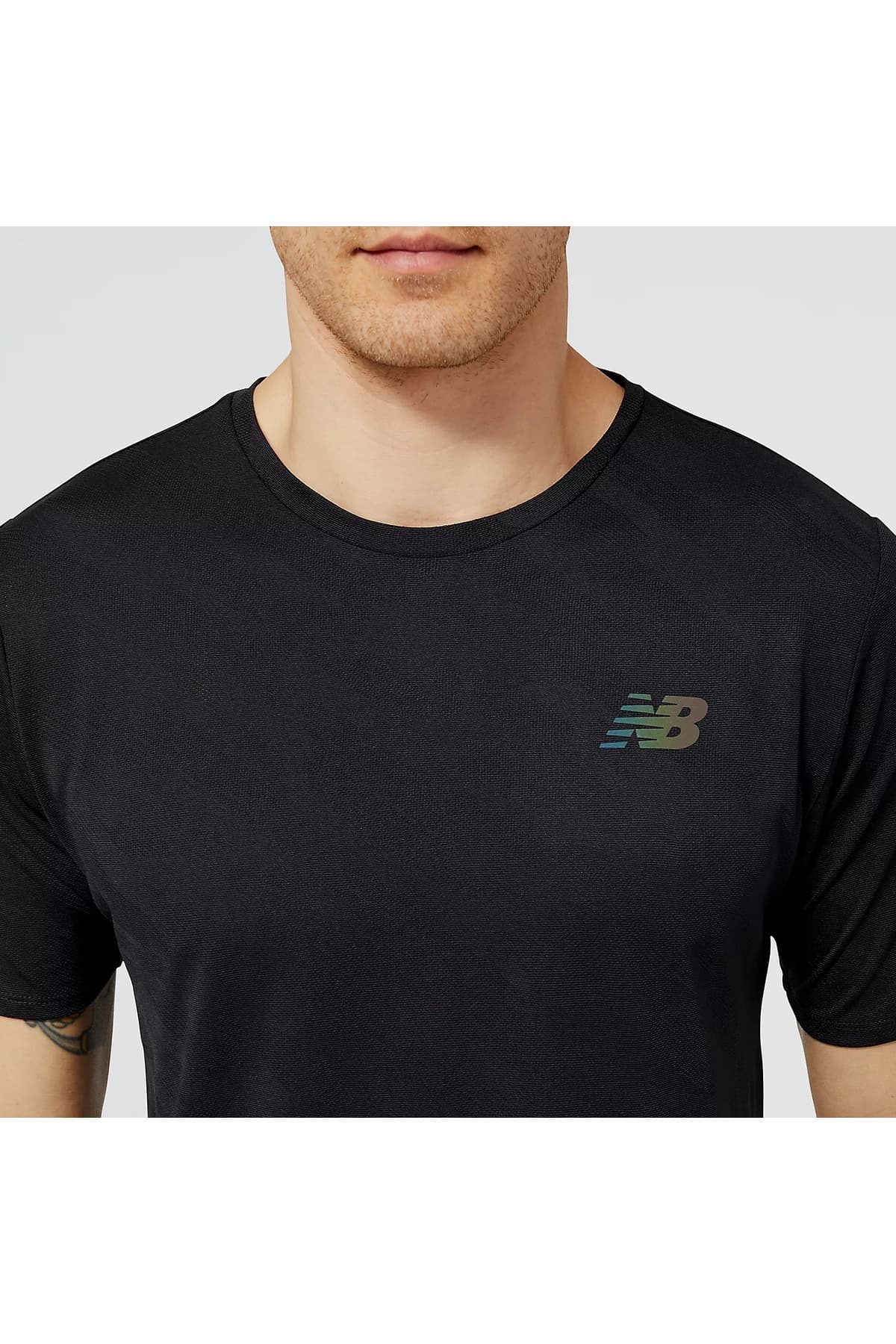 تی شرت ورزشی نیو بالانس مردانه پلی استر مشکی اسپرت راسته Regular/رگولار Regular/رگولار اسپرت | New Balance MT23281-BK VN — تصویر ۳