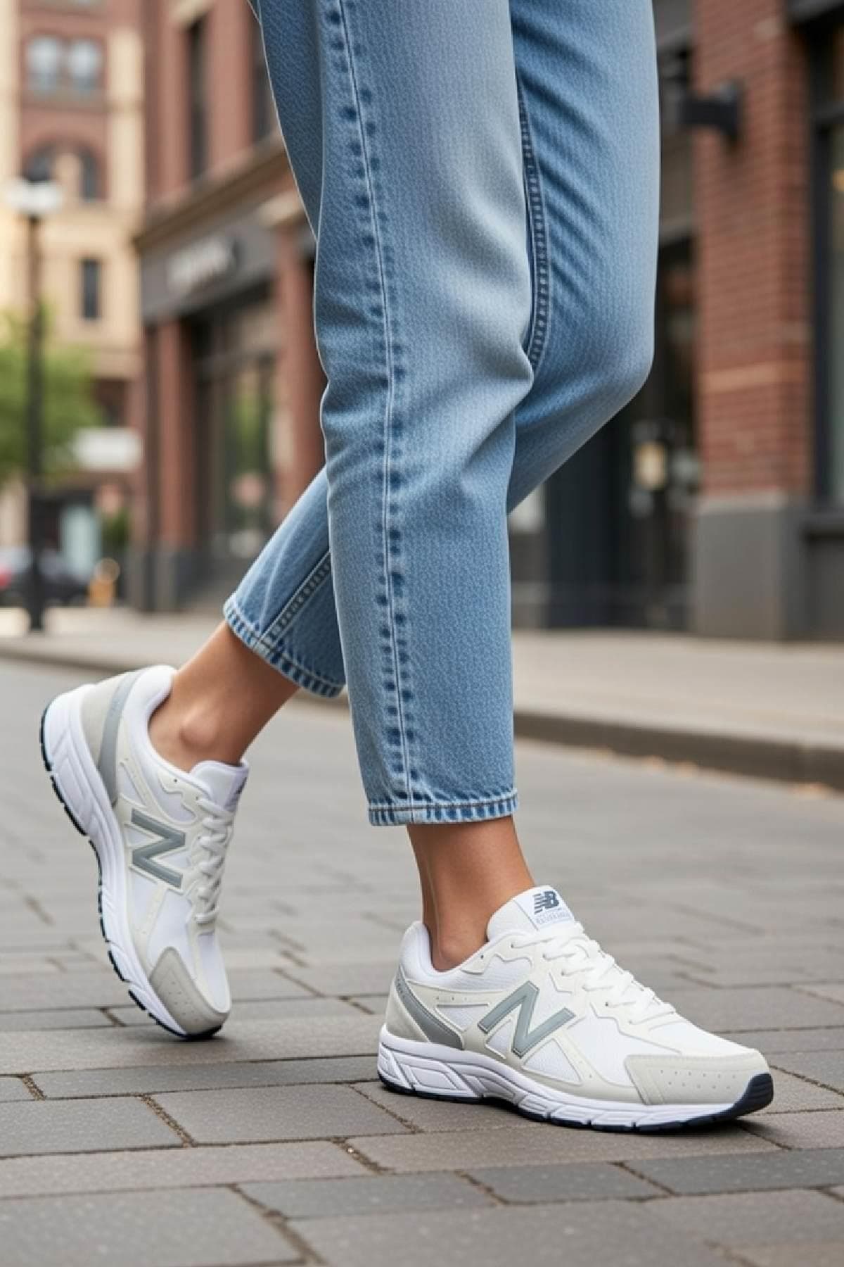 کفش اسنیکر نیو بالانس زنانه بژ بیسیک راسته کژوال/روزمره | New Balance ML408DS TR