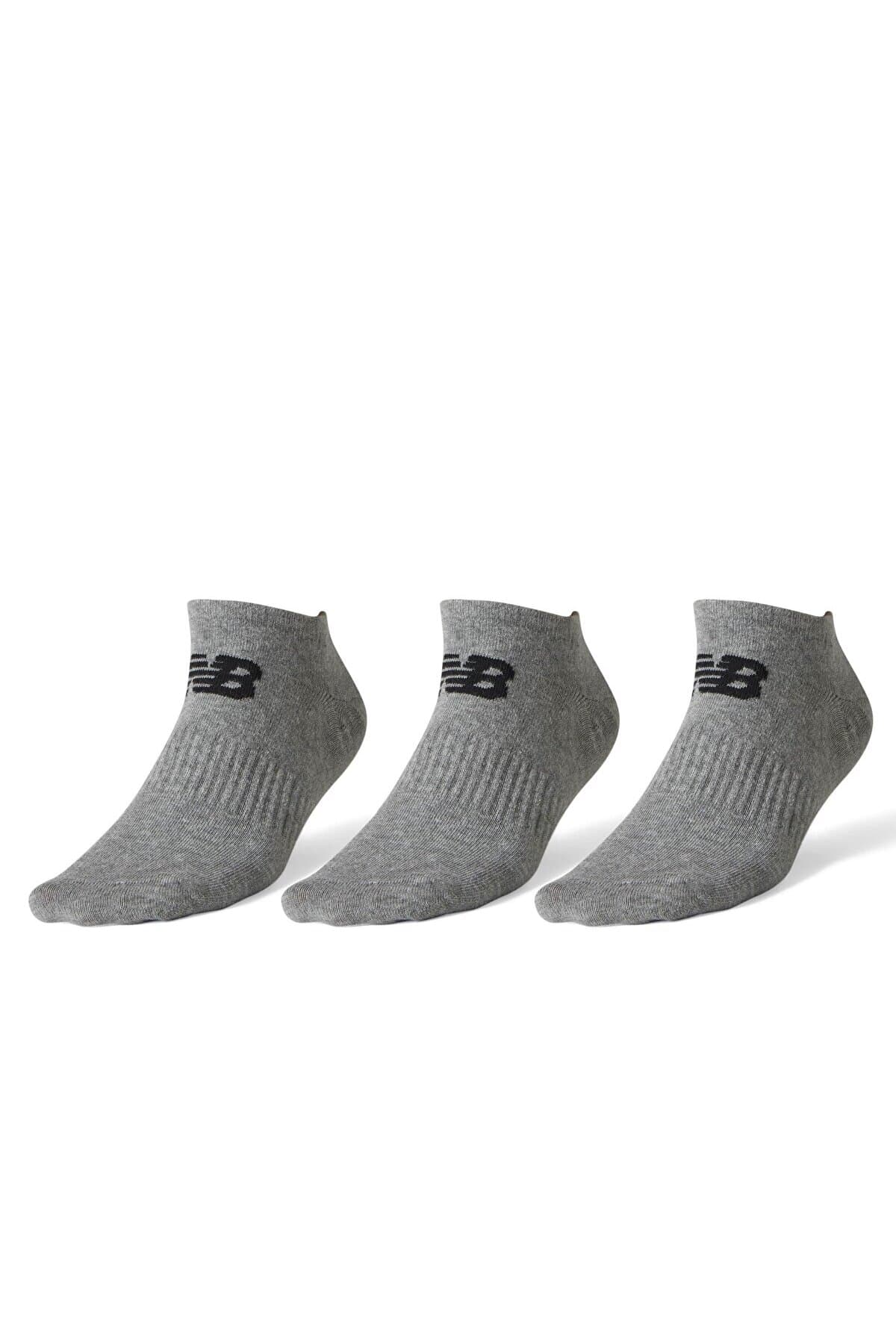 جوراب ورزشی نیو بالانس زنانه پنبه ای خاکستری مردانه زنانه طرح دار اسپرت | New Balance SOA02-AG TR