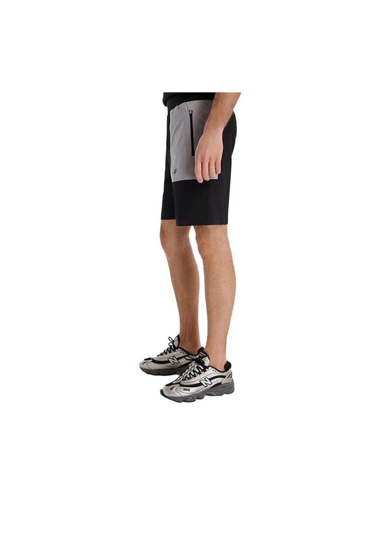 شورت ورزشی نیو بالانس مردانه پلی استر مشکی راسته Regular/رگولار Regular/رگولار اسپرت | New Balance 107346 TR — تصویر ۳
