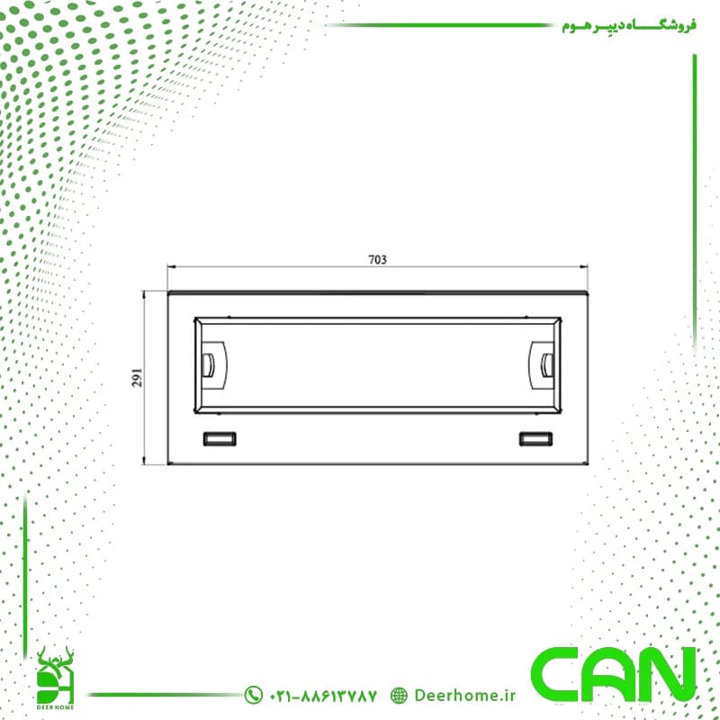 هود مخفی کن مدل آرتیما 4 (مشکی و استیل) — تصویر ۴