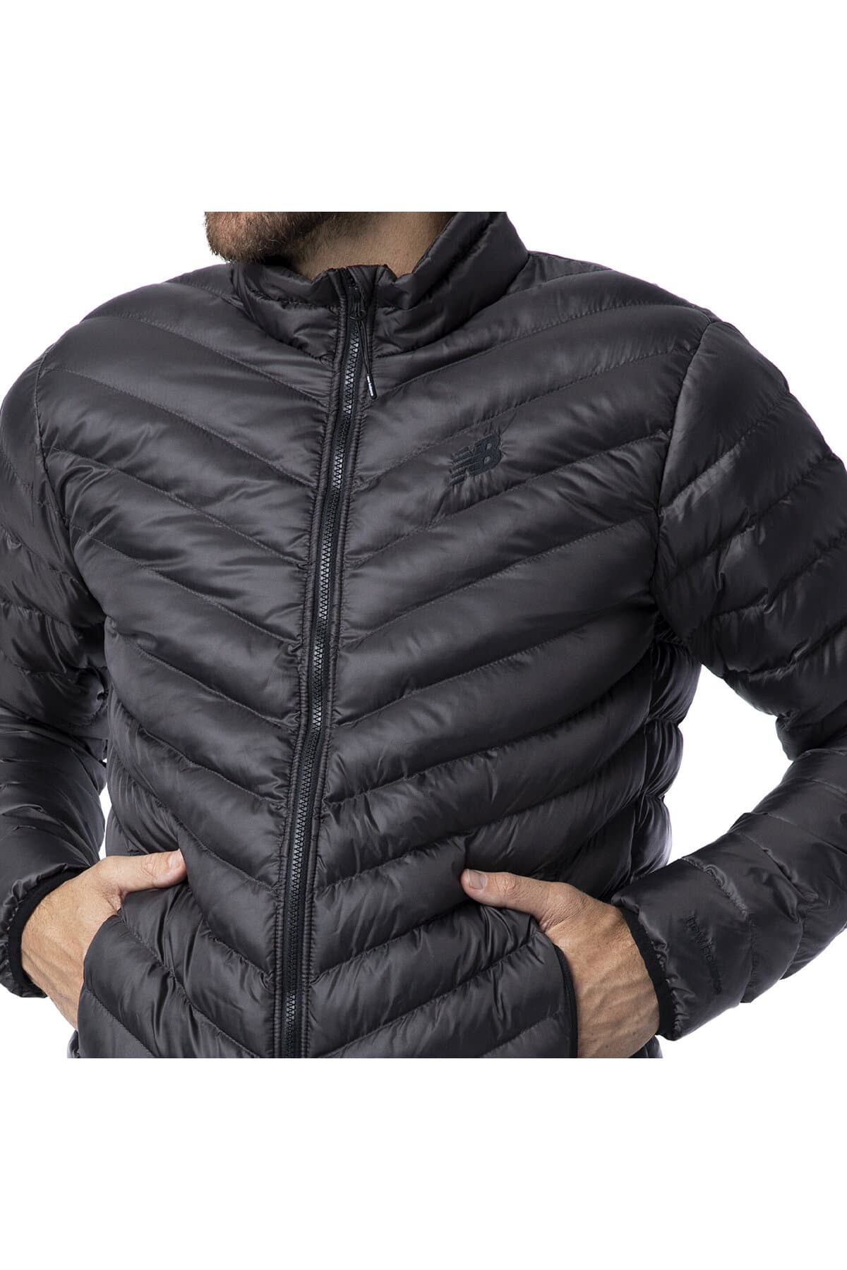 کاپشن اسپرت نیو بالانس مردانه پلی استر خاکستری اسپرت راسته Regular/رگولار پف دار | New Balance TYC00583127108 TR — تصویر ۳