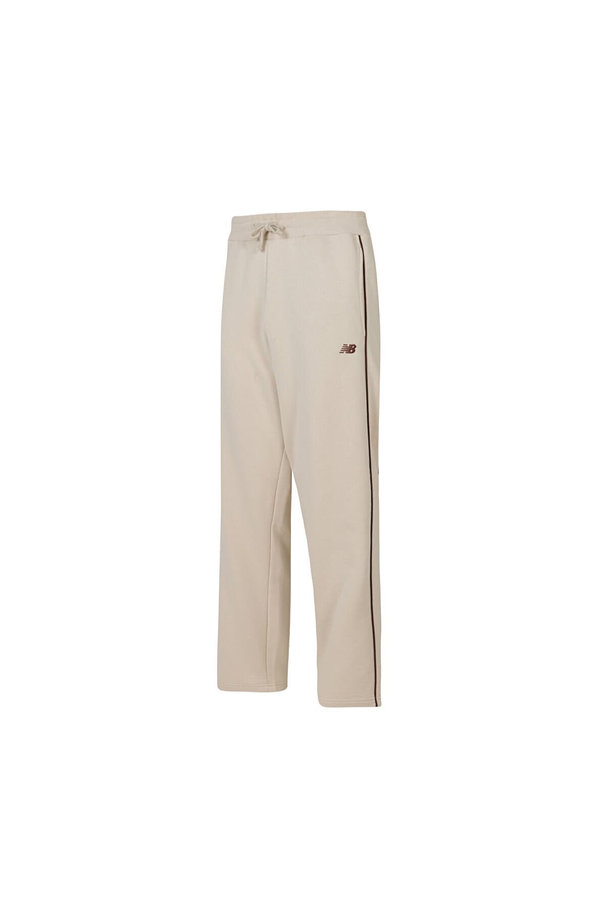 شلوار گرمکن ورزشی نیو بالانس مردانه منسوجات بژ راسته Regular/رگولار فاق نرمال Basic Jogger اسپرت | New Balance APP727 TR