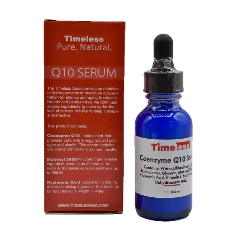 سرم بوتاکس قوی و هیالورونیک اسید (30 میل) تایملس قرمز coenzyme Q10 TIMELESS (جعبه معیوب) — تصویر ۳