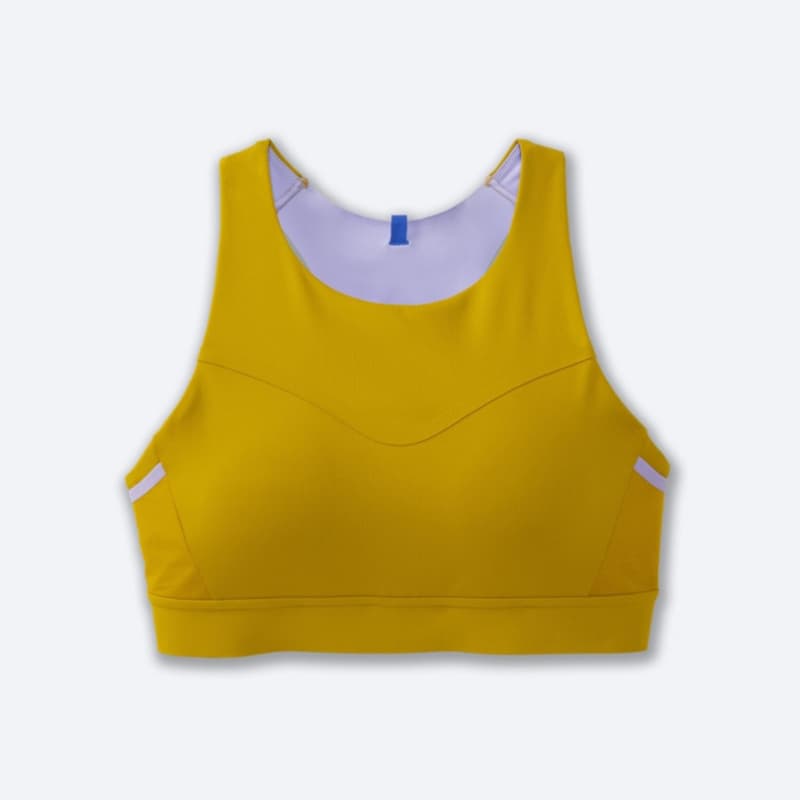نیمتنه ورزشی بروکس Brooks 3 Pocket Run bra طلایی