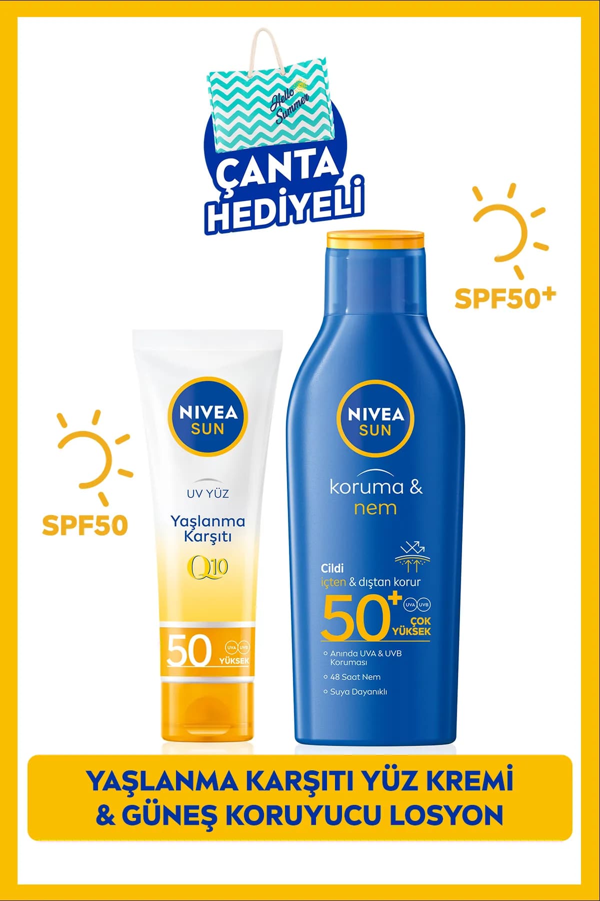 ضد آفتاب و لوسیون صورت و بدن SPF 50 با روشن کننده پوست 200 میلی لیتر نیوا — تصویر ۳