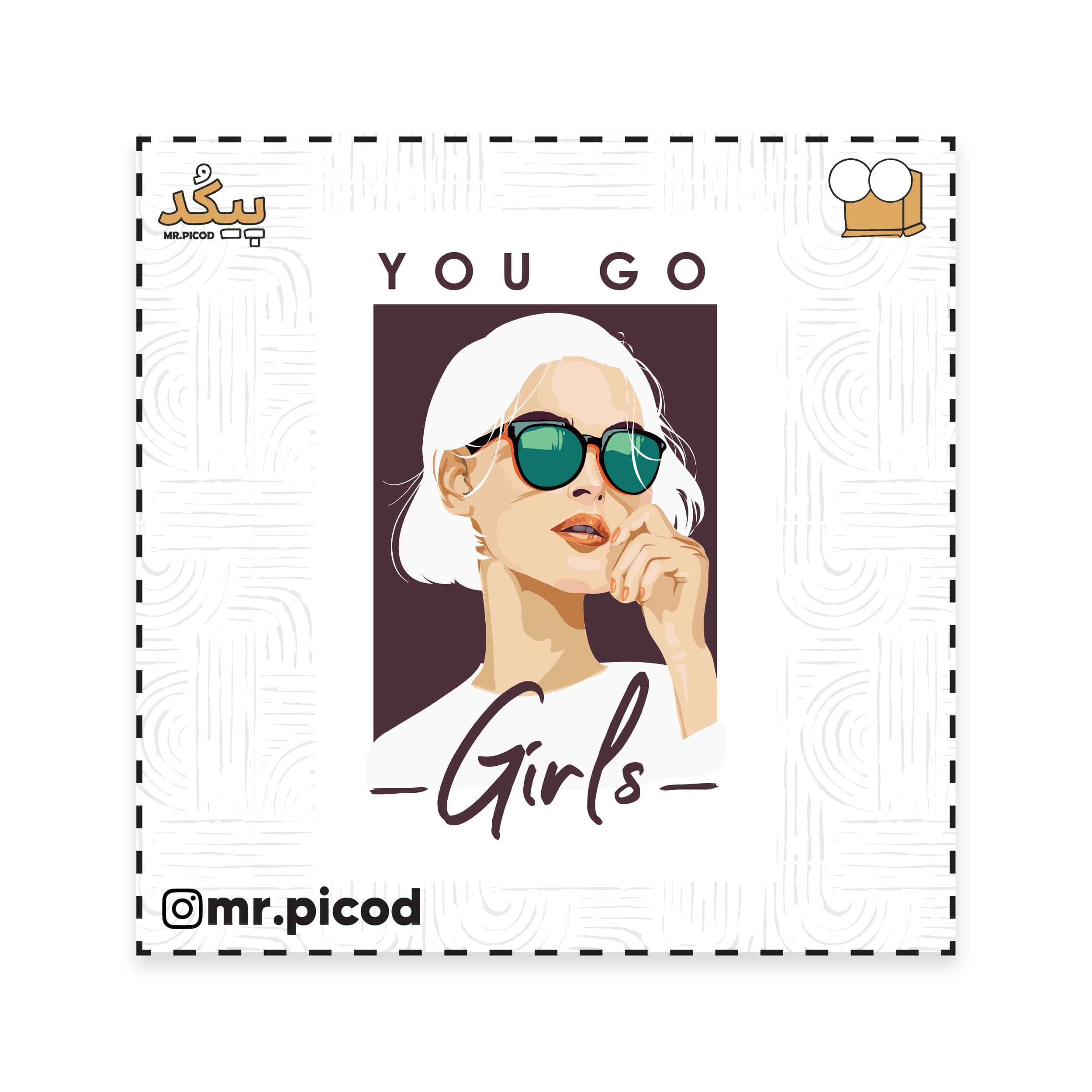 استیکر مستر پیکد طرح You Go Girls کد PCD-ST1041