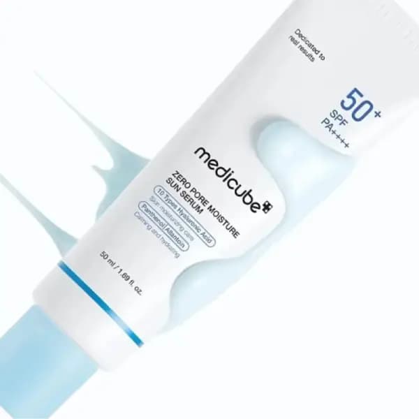 سرم ضد آفتاب آبرسان و کنترل منافذ مدیکوب Medicube Zero Pore Moisture Sun Serum SPF50+ PA++++ 50ml — تصویر ۲