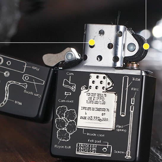 فندک زیپو کاستوم | ZIPPO ANATOMY 2BK ANT — تصویر ۳