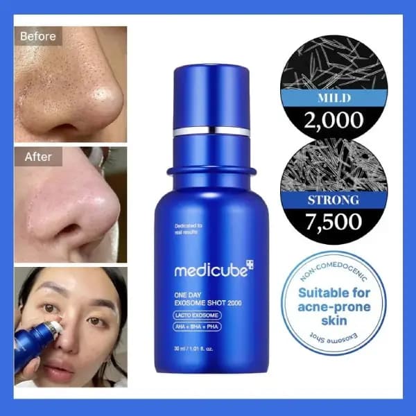 سرم صورت میکرونیدلینگ PDRN و اگزوزوم مدیکوب One Day Exosome Shot 2000 Medicube PDRN Pink Collagen Exosome Shot 2000 — تصویر ۸