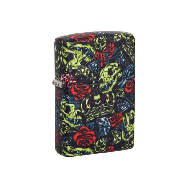 فندک زیپو اصل 49696 | Zippo Skull Crown Design
