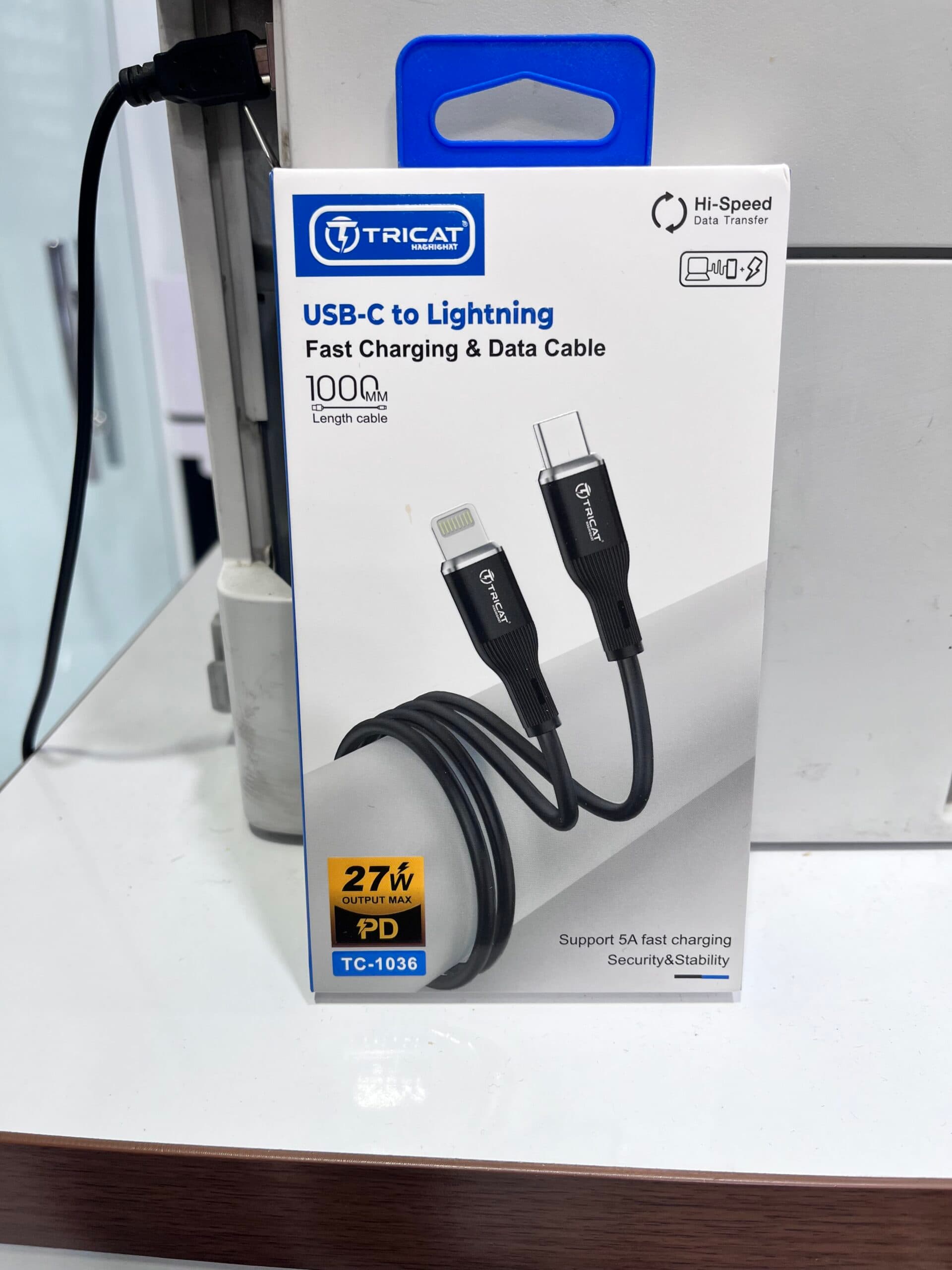 کابل USB-C به Lightning تریکات TC-1036 | شارژ سریع 27W