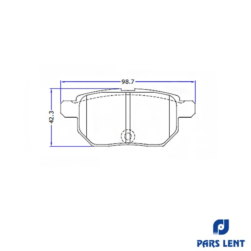 لنت ترمز عقب آریو زوتی Z300 پارس کد PL24610 — تصویر ۲