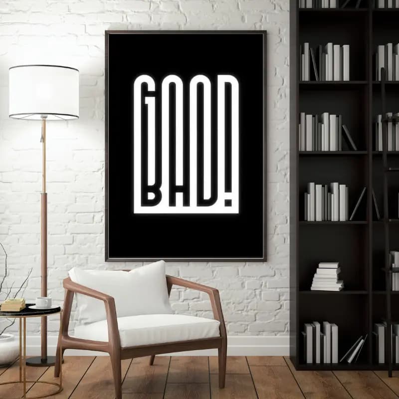 تابلو تایپوگرافی طرح Good or Bad — تصویر ۲