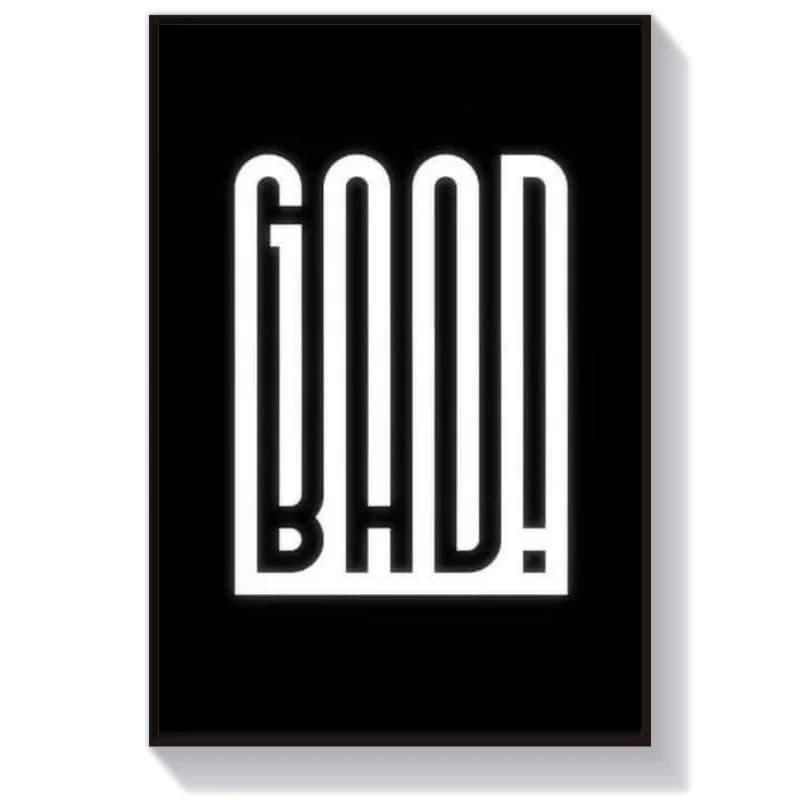 تابلو تایپوگرافی طرح Good or Bad