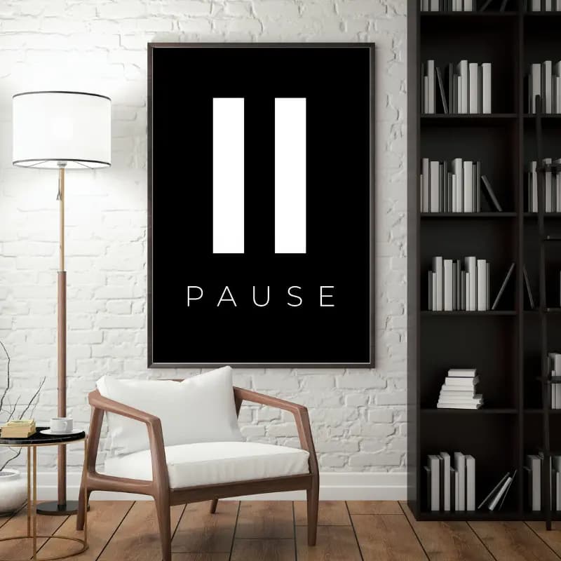 تابلو تایپوگرافی Pause — تصویر ۲