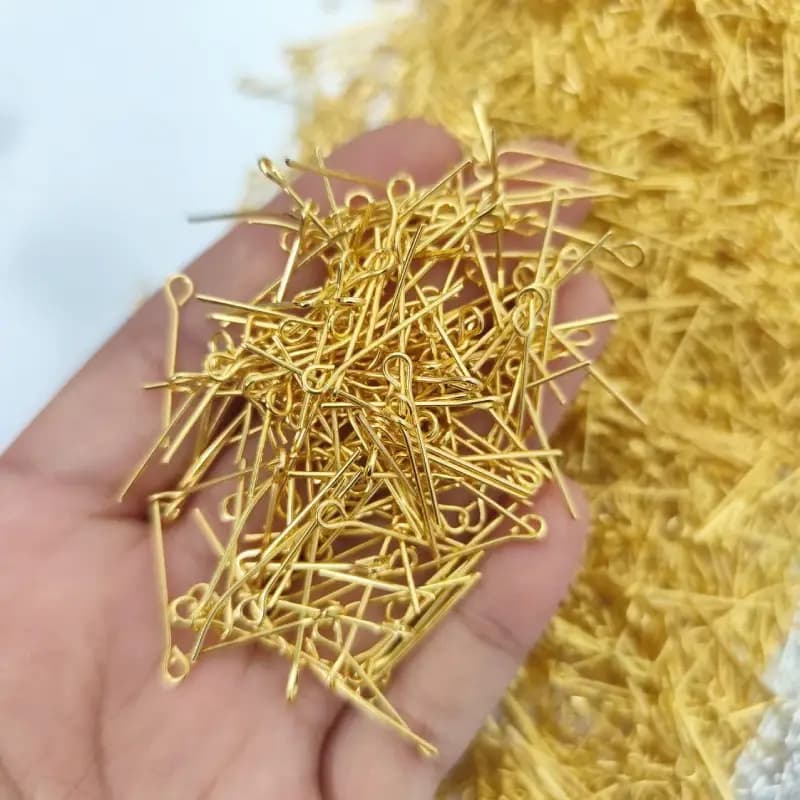 میخ ته گرد طلایی 2سانت (20 گرمی)عمده و جزئی