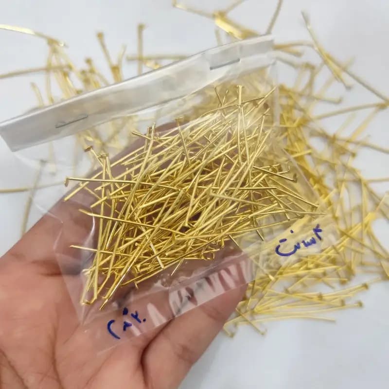 میخ ته صاف طلایی 4سانت (20گرمی) عمده و جزئی — تصویر ۳
