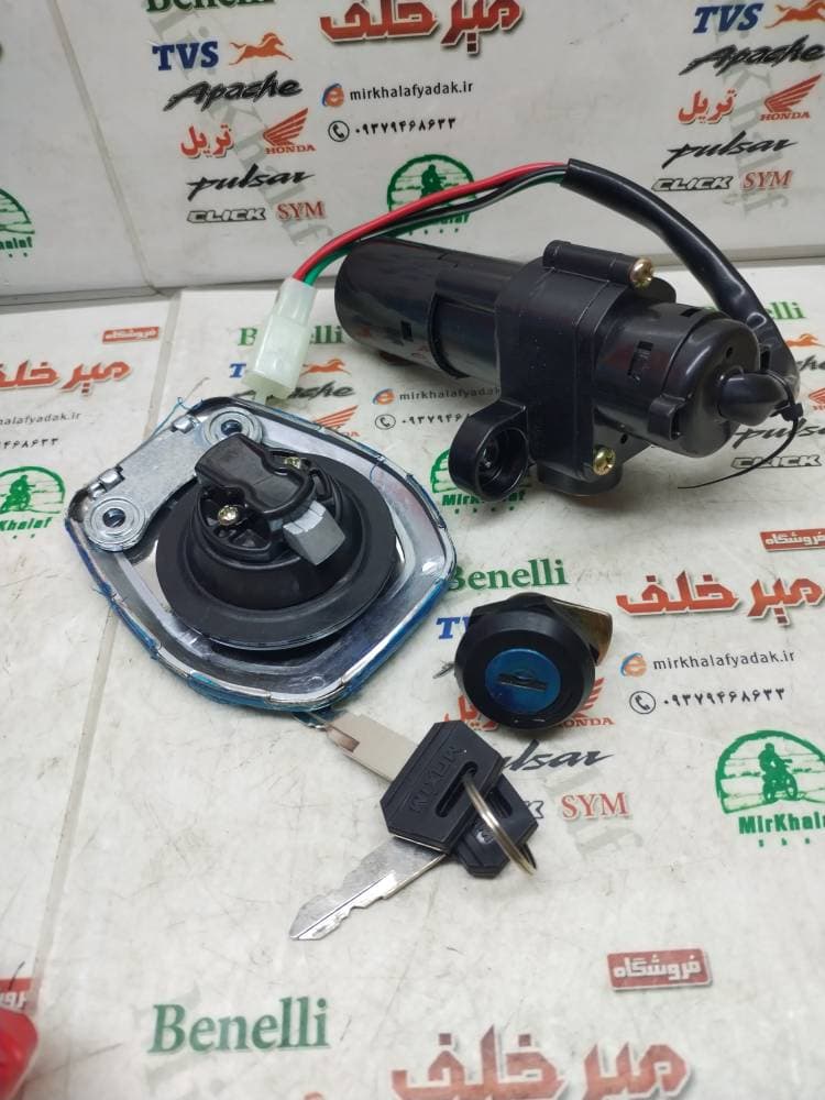 سری (ست) سوییچ کامل موتور بوکسر (باکسر) 150 همراه درب باک کاربراتوری — تصویر ۲