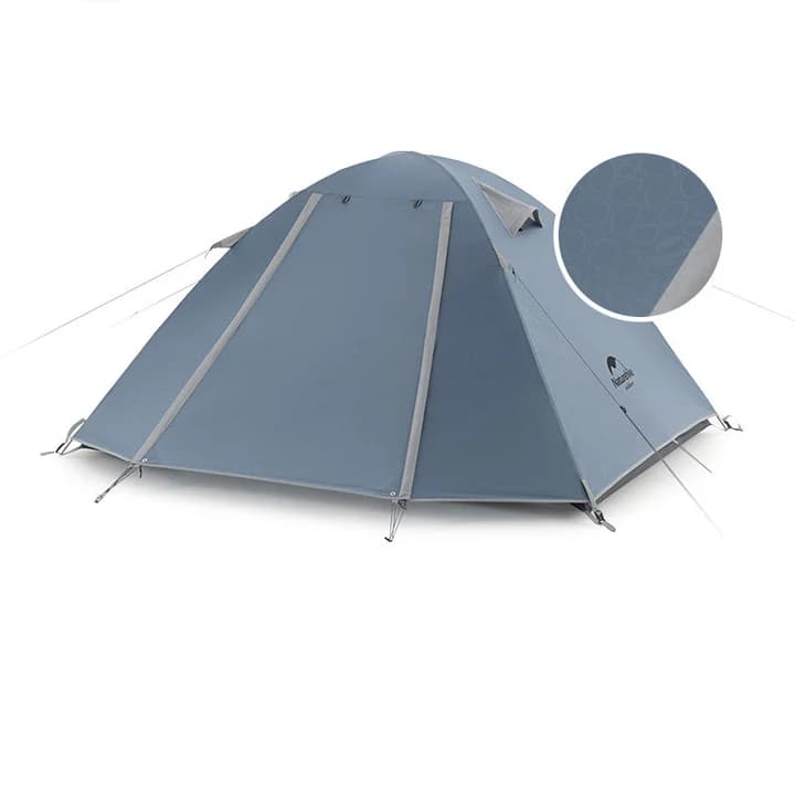 چادر نیچرهایک دو نفره مدلNaturehike P Series، ضدآب 3000mm، محافظت UV +50، میلههای آلومینیومی 7001، طراحی ساده و نصب سریع، مناسب برای کمپینگ و کوهنوردی